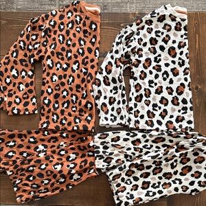 F&F Kids Leopard Pajama Set - brown and White